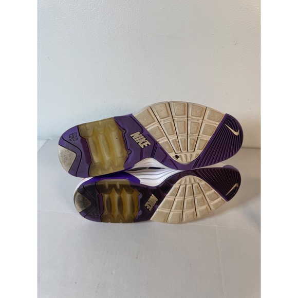 Vintage Nike Air Zoom Mens Huarache 2K4 High Top Basketball Shoes White‎ Purple main image 9